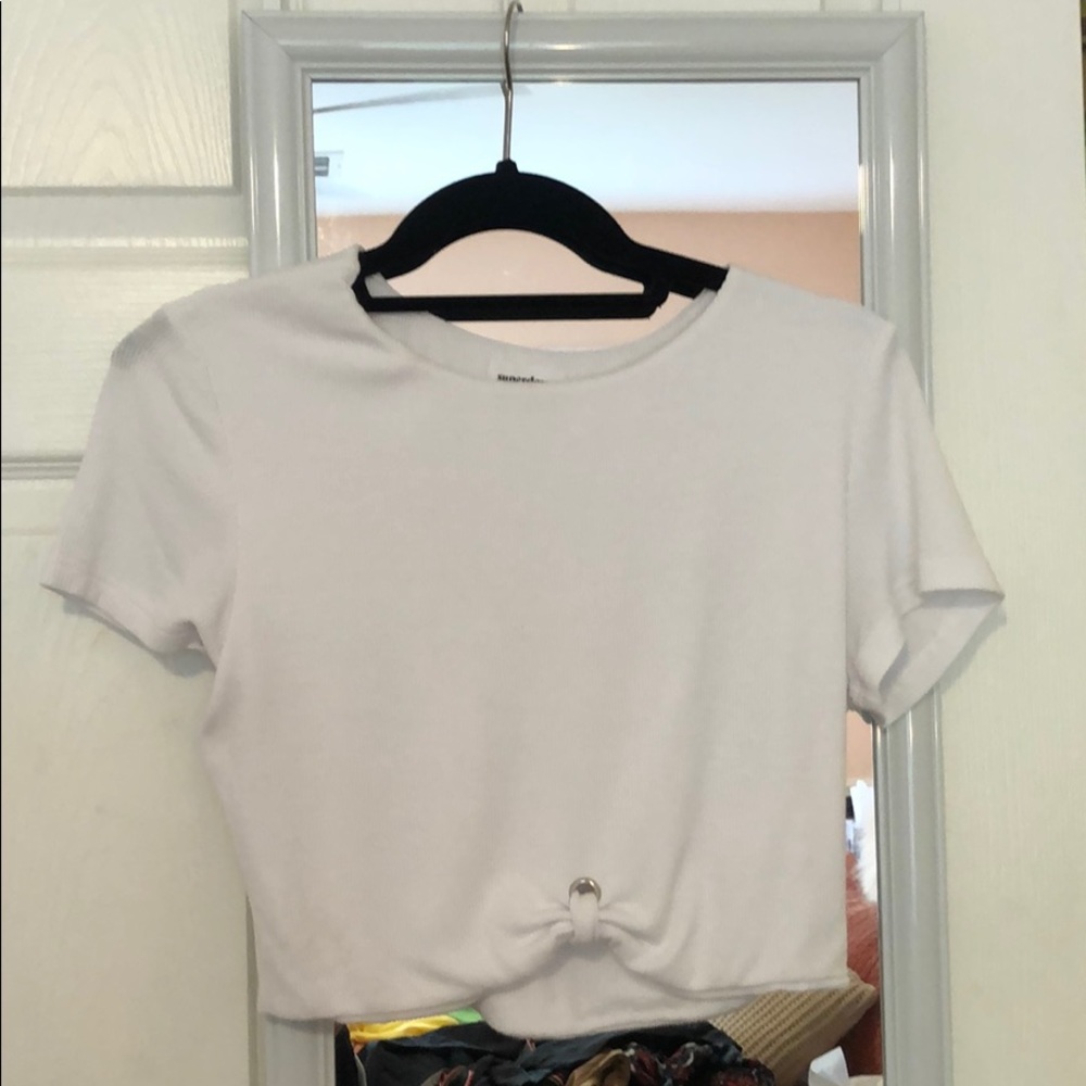 White crop top